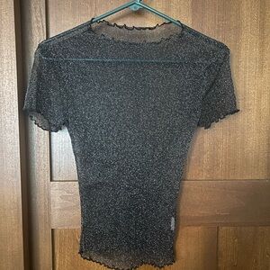 Sparkly See-Through short sleeve shirt